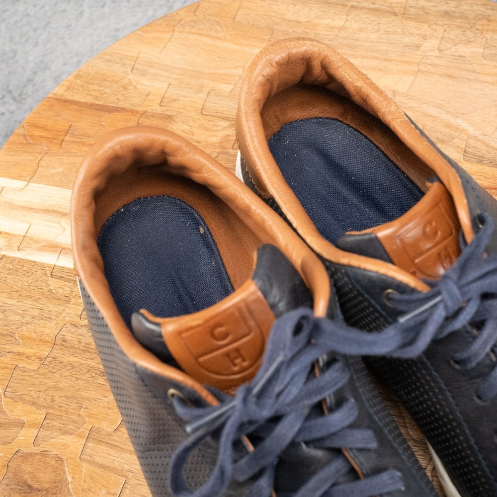 Cole Haan Grandpro Sneaker Mens 10.5 Navy Blue Good Perforated Leather C28872 - Picture 7 of 8